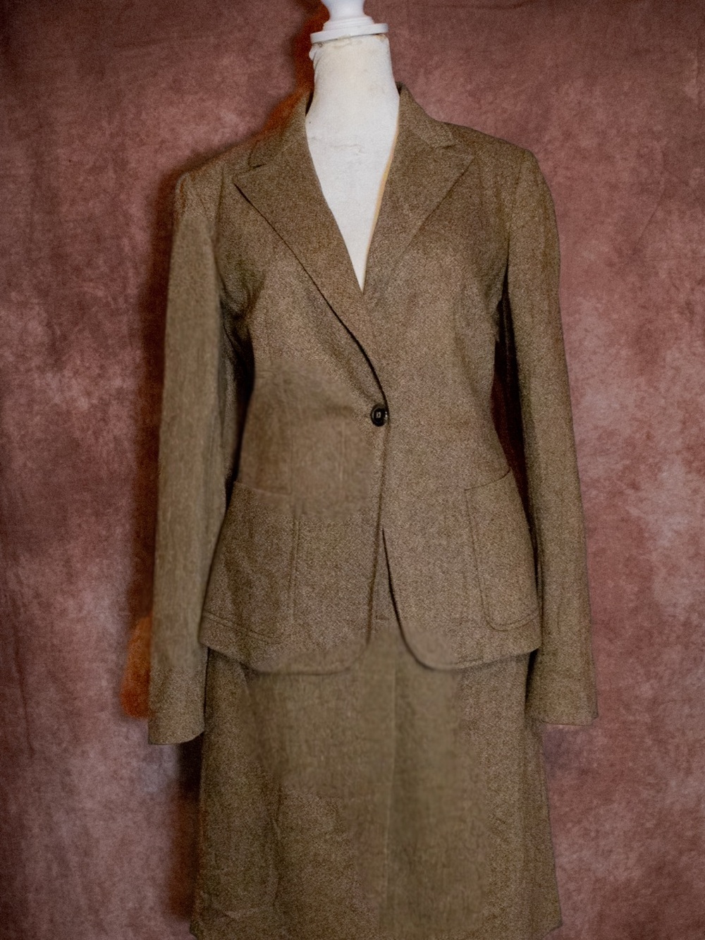SIZE 6 J. Crew Women's Brown Tweed Single-Button Blazer